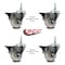 Service Caster 3 Inch Nylon 38 Inch Threaded Stem Caster Set with Brake SCC-TS20S314-NYS-PLB-381615-4 - alternate 4
